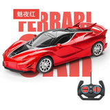 Red toy Ferrari car with remote control 