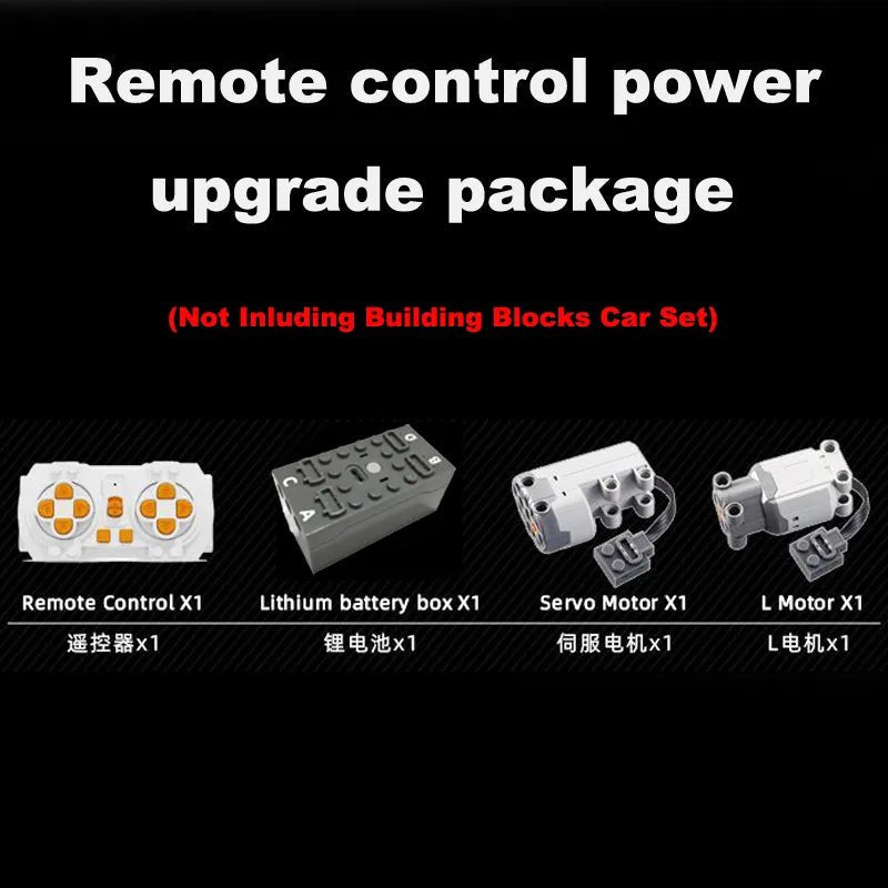 Remote control power upgrade package with components