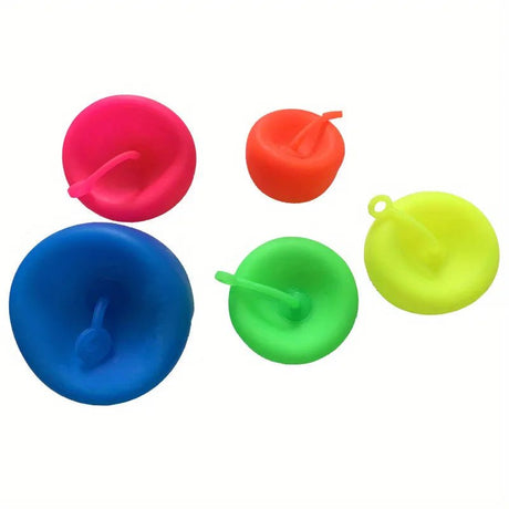 Five colorful silicone ball