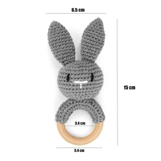 1PC Crochet Bear Rattle & Teether Bracelet for Babies image 21