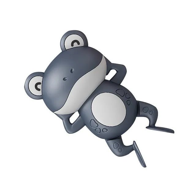 Gray and white toy figure on a white background