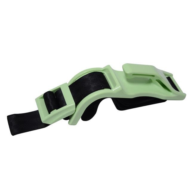 Green and black strap on a white background