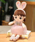 45cm Kawaii Plush Girl Dolls with Rabbit Ears