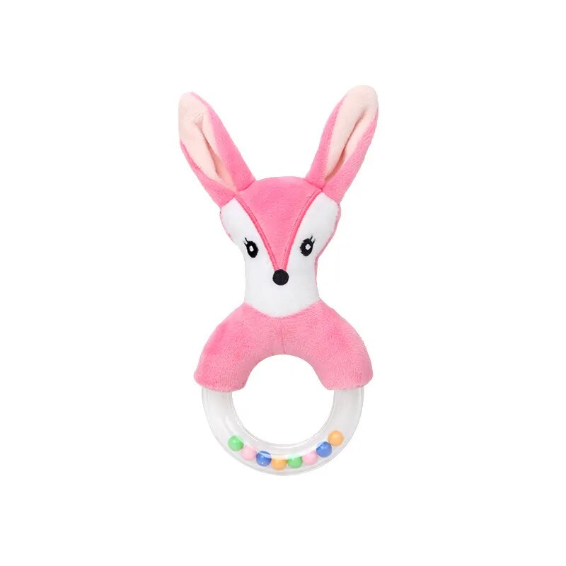 Soft Animal Handbell Rattles with Teether 