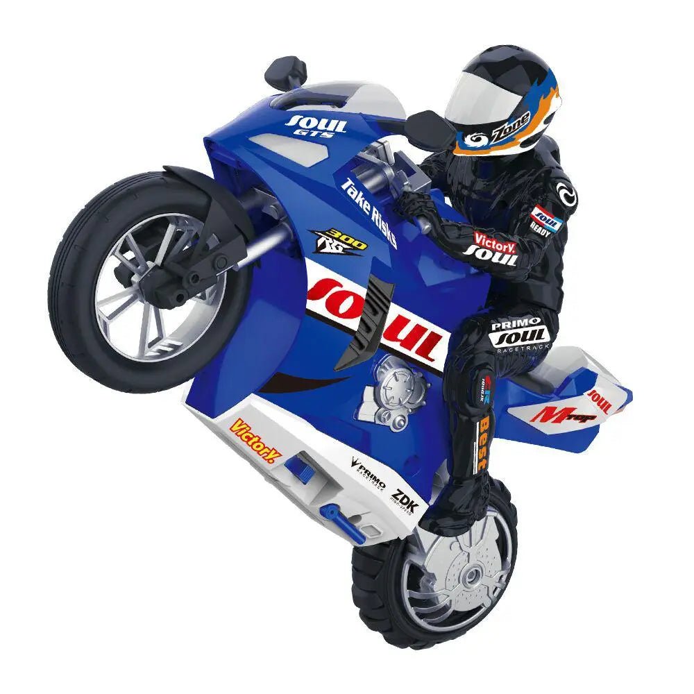 Model motorcycle with rider