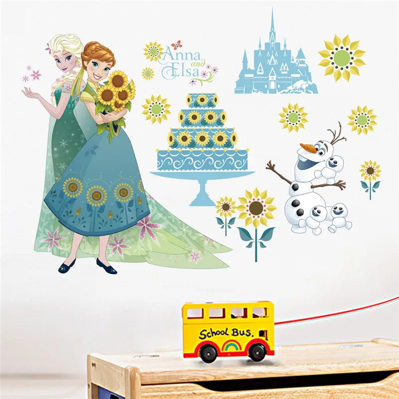 Frozen-Themed Olaf & Elsa Wall Stickers