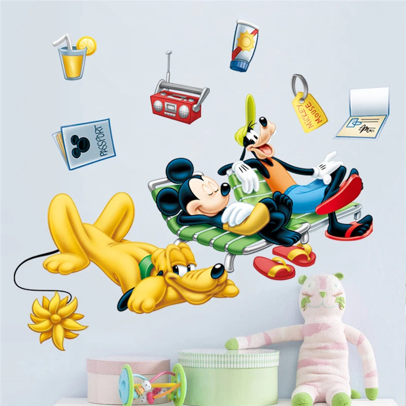 3D Mickey & Minnie Cartoon Wall Stickers