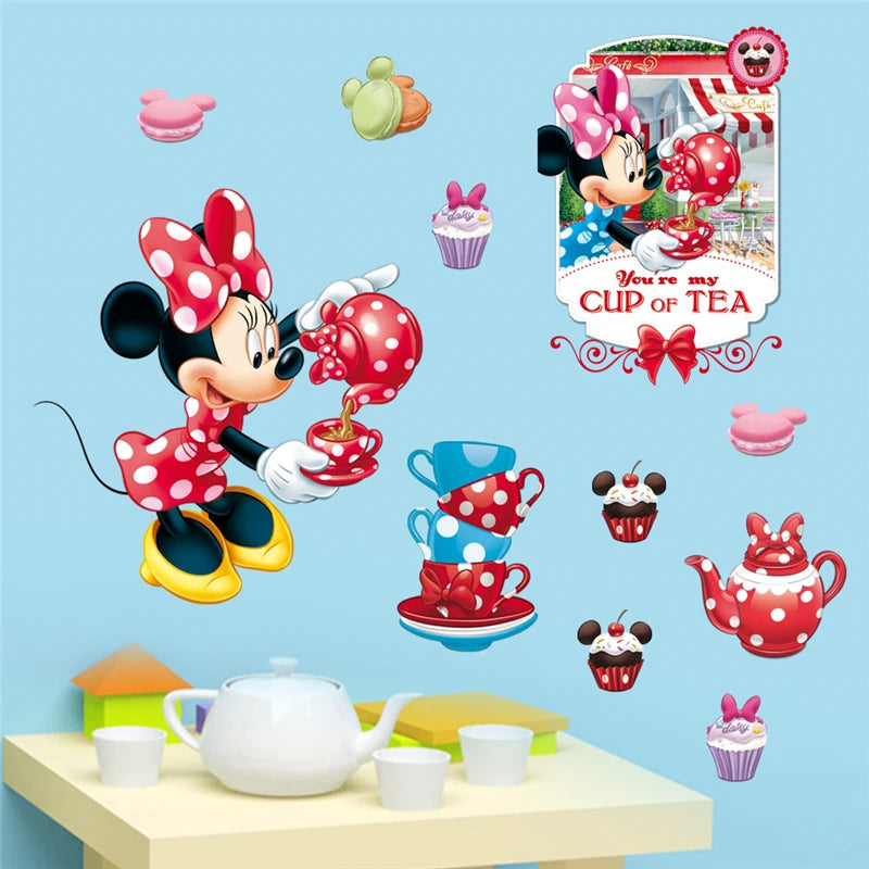 3D Mickey & Minnie Cartoon Wall Stickers