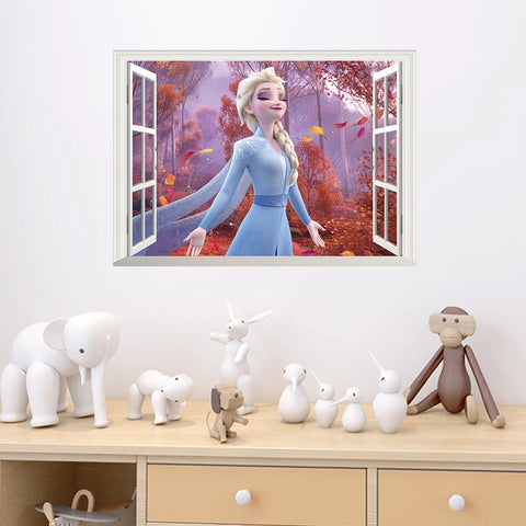 Frozen-Themed Olaf & Elsa Wall Stickers