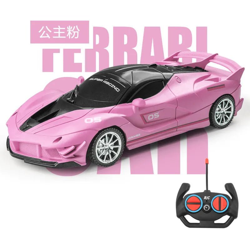 Pink toy car with remote control 