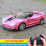 Pink toy car with remote control