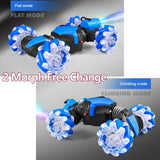 Toy vehicle in flat and climbing modes with text indicating '2 Morph Free Change'.