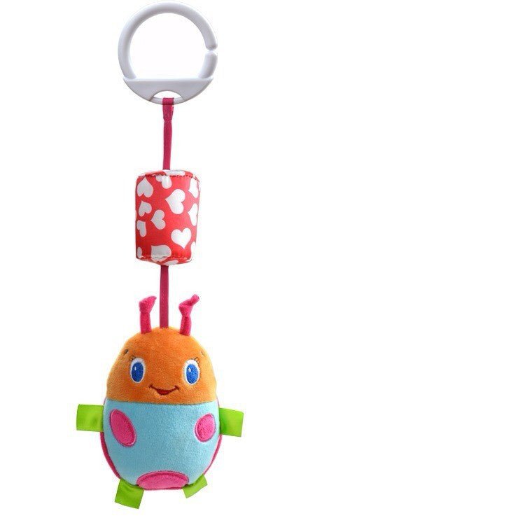 Colorful plush toy with a ladybug design.