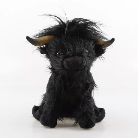 Black plush toy with horns.