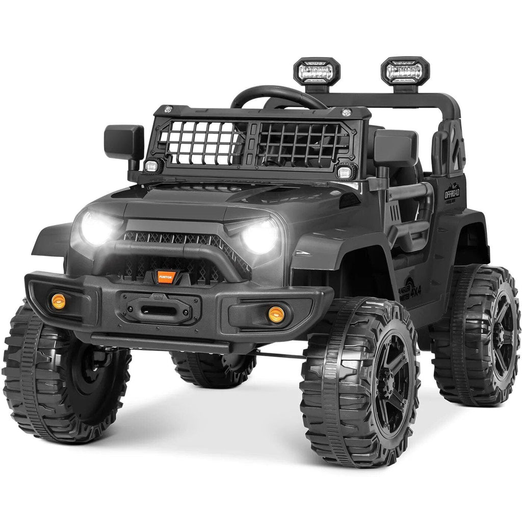Toy truck with large wheels.