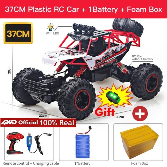 37CM Plastic RC Car with battery and foam box 