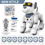 Smart robot dog with remote control, battery, and charging cable