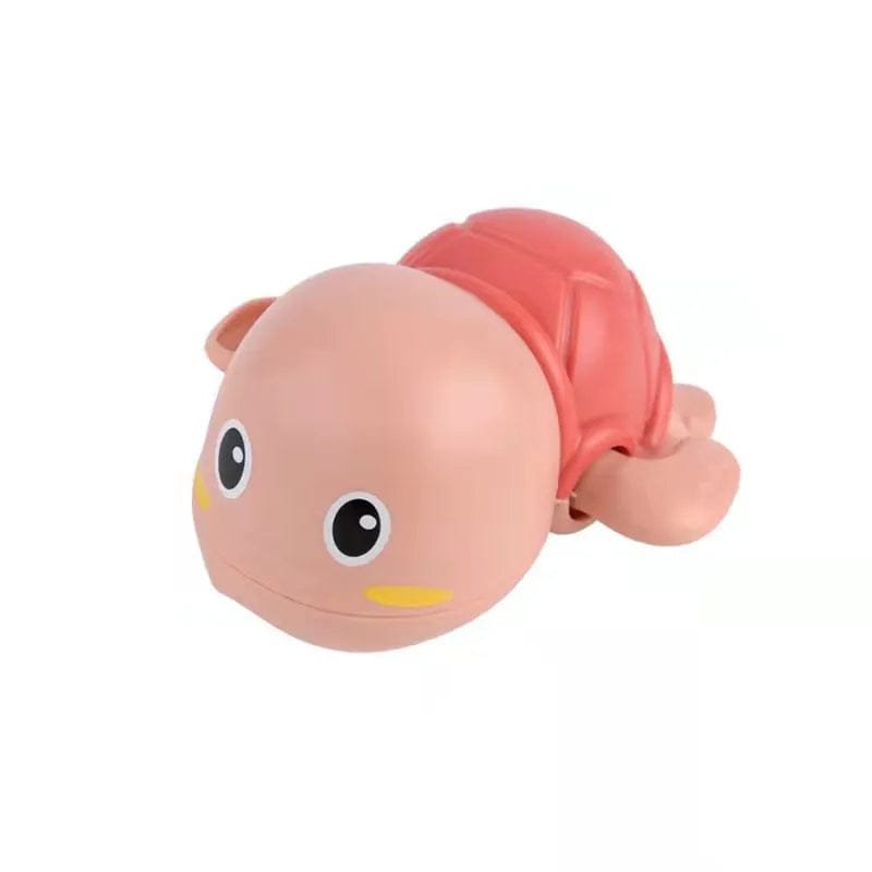 Toy figure of a character with a pink shell.