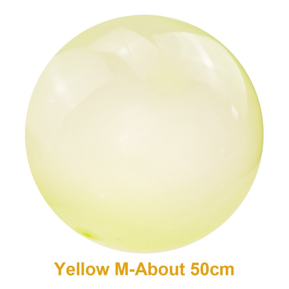 Yellow balloon labeled 'Yellow M-About 50cm'