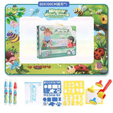 Magical Water Canvas with insect-themed design, markers, and educational tools.