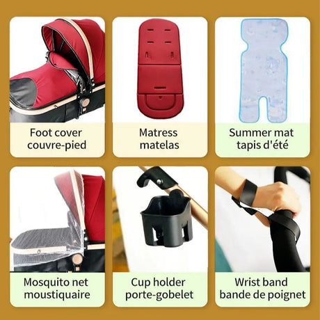 Collection of baby seating product accessories 