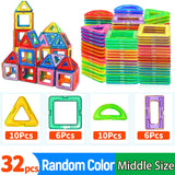 Colorful magnetic building blocks set with various shapes 