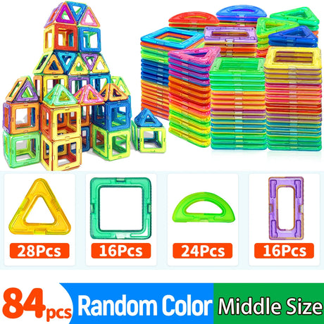 Colorful magnetic building blocks set 