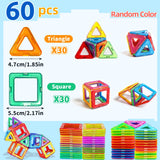 Set of colorful magnetic building blocks 