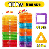 Stacks of colorful mini-sized building blocks
