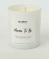 Candle with 'Mama To Be' message 