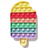 Colorful pop-it toy shaped like a popsicle 
