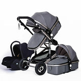 Baby stroller with car seat and bassinet 