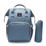 Blue backpack with matching pouch 