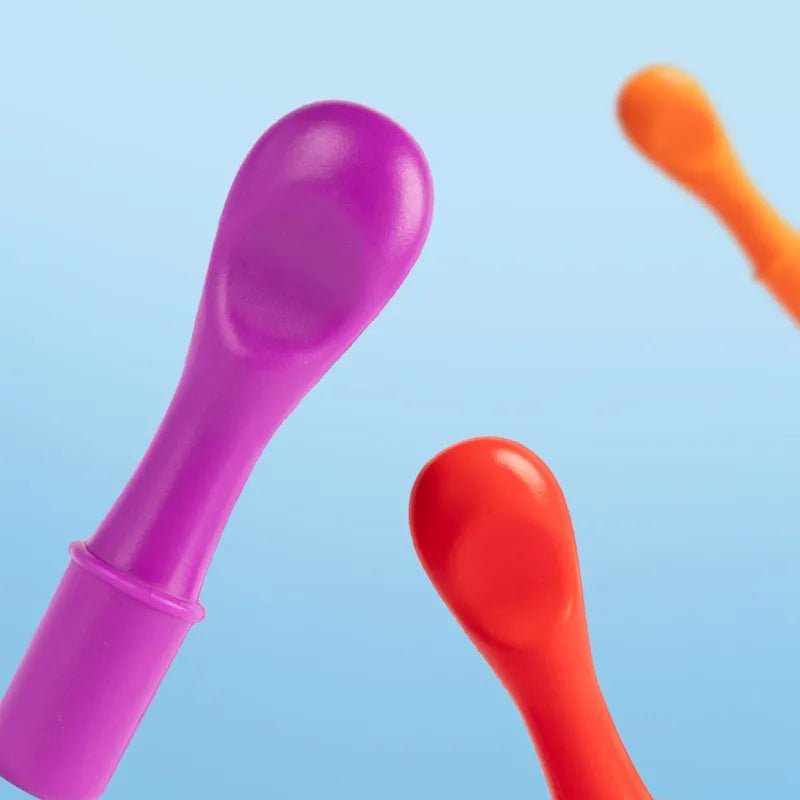 Colorful plastic spoons