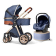 Blue baby stroller and car seat set 