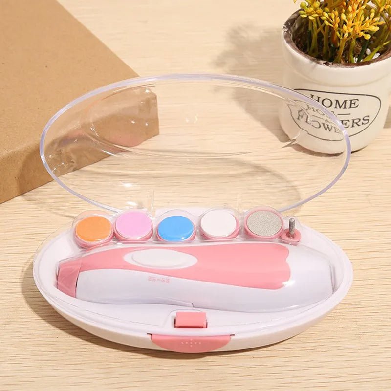 Multifunctional Electric Baby Nail Trimmer &amp; Care Set - Pink image