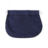 Navy blue fabric with white trim on a white background
