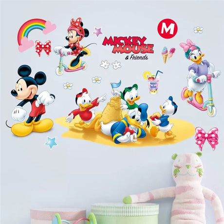Wall stickers featuring Mickey Mouse and friends.
