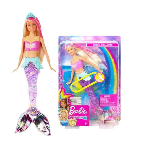 Barbie mermaid doll with packaging.