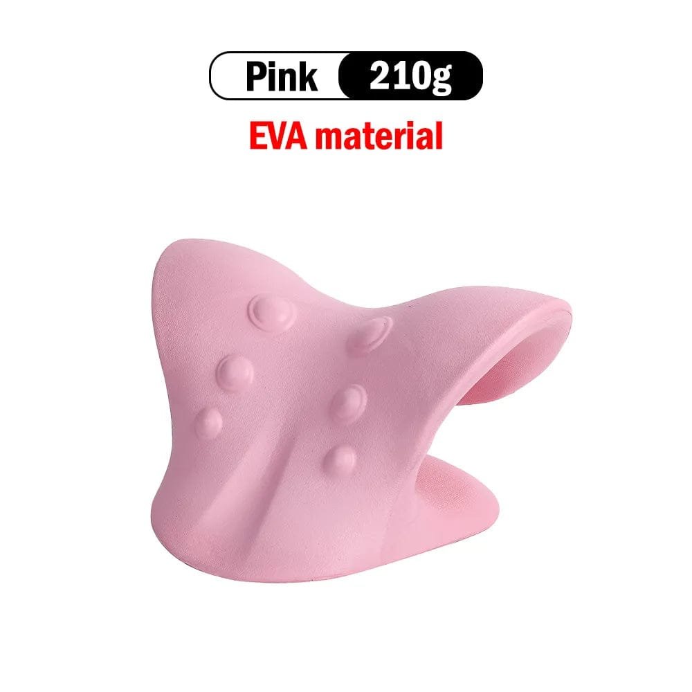 Pink object with EVA material label on a white background