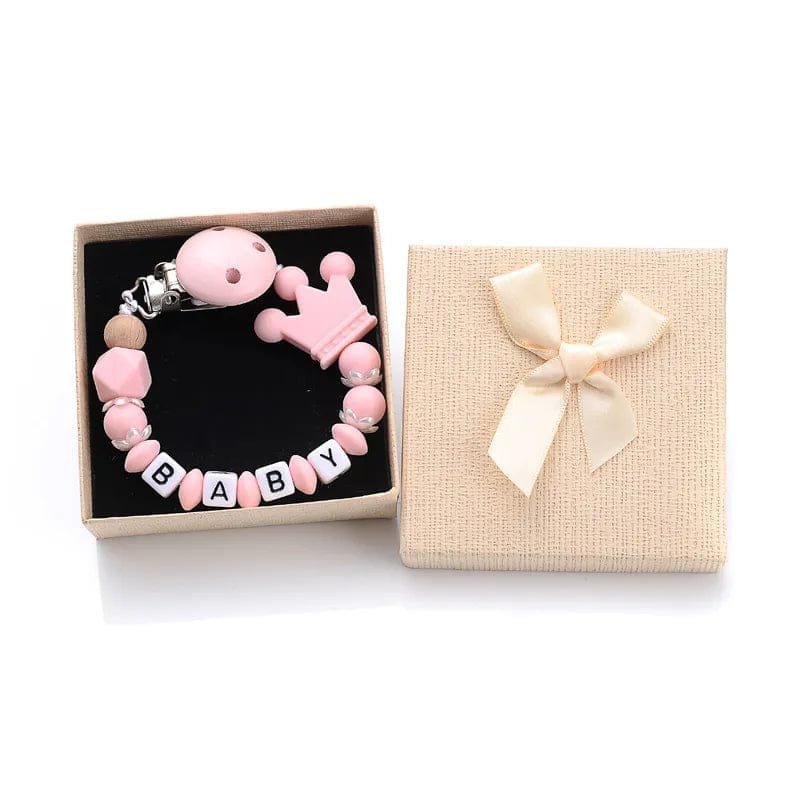 Personalized Baby Pacifier Clips with Name - Silicone Beaded Chain image 3