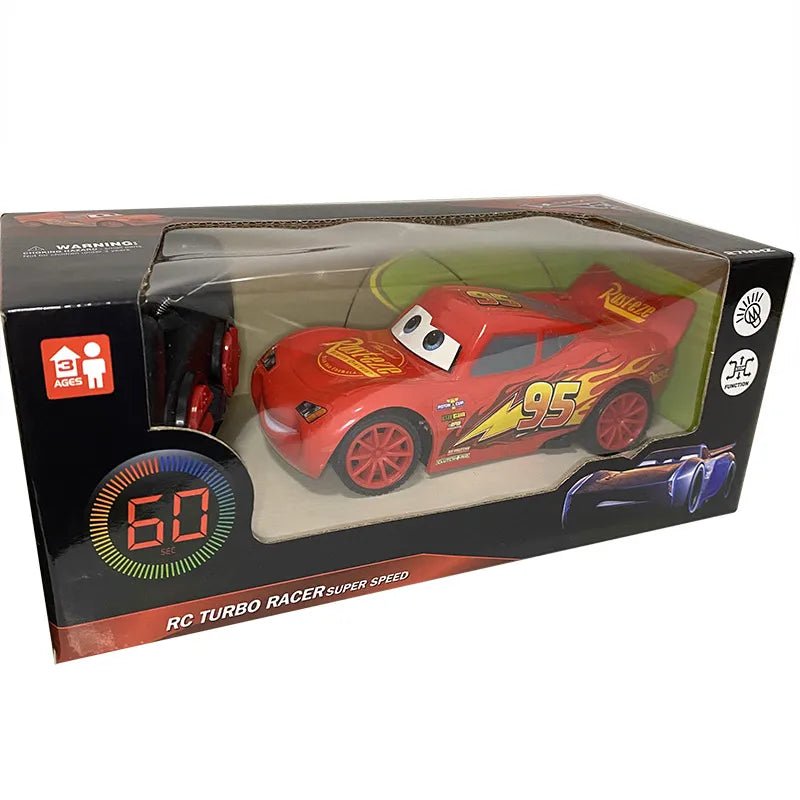 Toy car in packaging with RC Turbo Racer branding