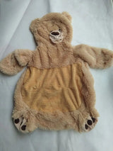 Plush teddy bear costume on a white background