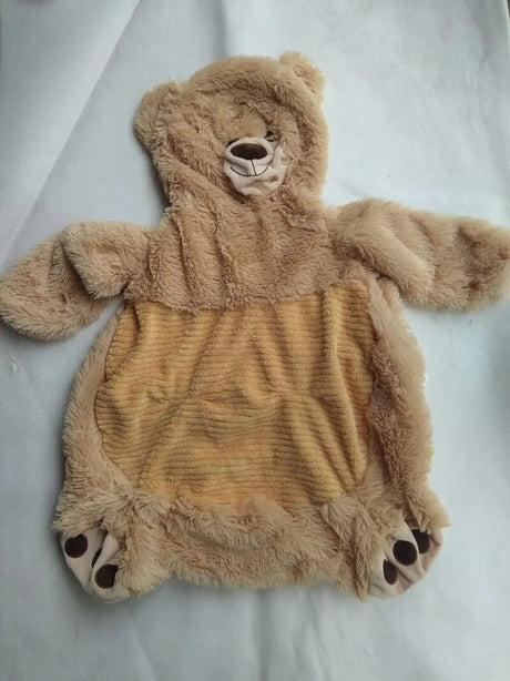 Plush teddy bear costume on a white background