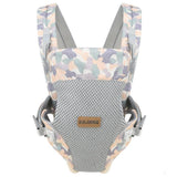 Baby carrier with pastel camouflage design