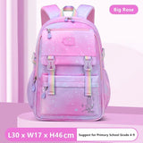 Pink backpack with castle design