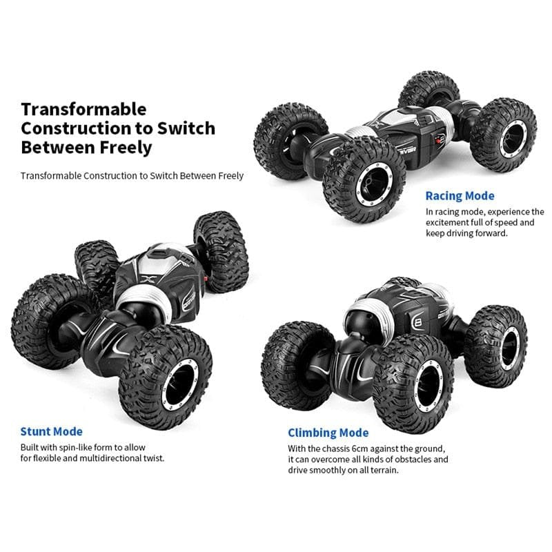 Transformable remote control car with different modes.