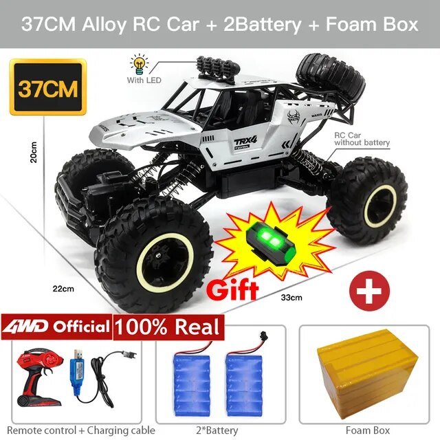 37CM Alloy RC Car with 2 Batteries and Foam Box 