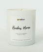 White candle with 'Rainbow Mama' text.