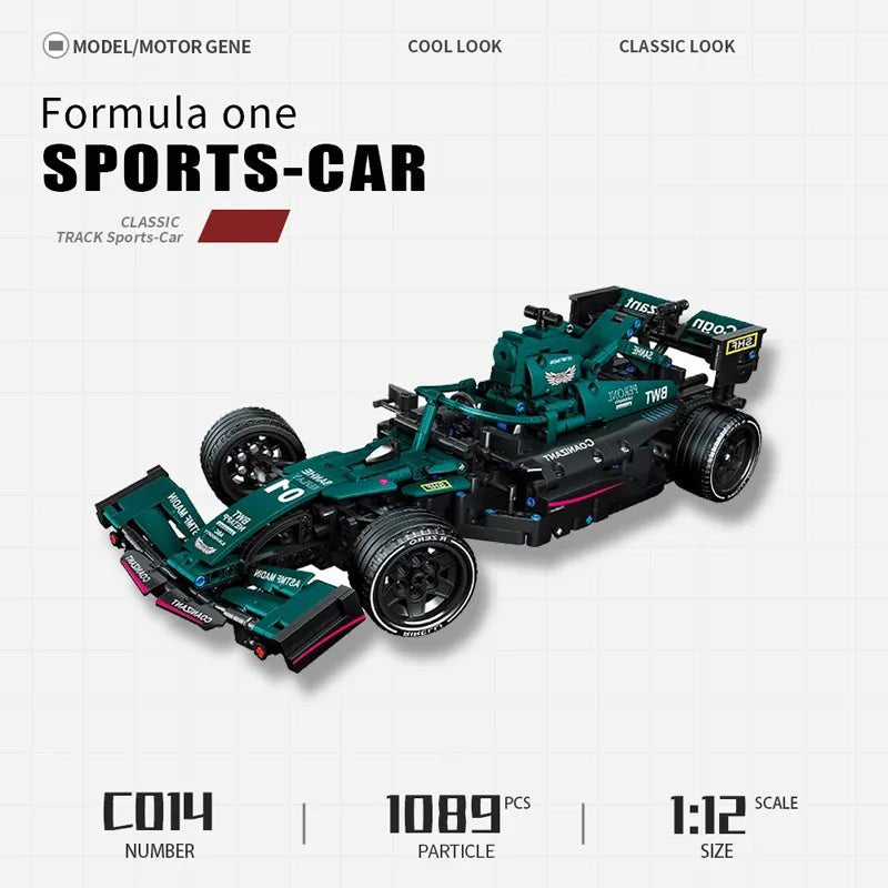 Model Formula One sports car with details on number, particles, scale, and brand.